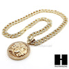 Hip Hop 14k Gold Plated Medusa Medallion Pendant 30" Cuban Link Chain 1 - Raonhazae