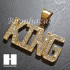 316L Stainless steel Gold King Pendant w/ 5mm Cuban Chain SG3 - Raonhazae