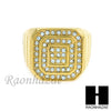 MEN RING 316L STAINLESS STEEL GOLD TONE CZ BLING RING SIZE 8-12 SR003G - Raonhazae