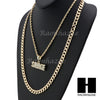 MENS BLING SAVAGE PENDANT DIAMOND CUT 30" CUBAN CHAIN NECKLACE SET G32 - Raonhazae