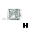 MEN RING 316L STAINLESS STEEL WHITE GOLD CZ BLING RING SIZE 8-12 SR011S - Raonhazae