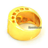 MENS HIP HOP RAPPER CHUNKY RICK 14K GOLD PLATED RING SIZE 7 - 12 N009G - Raonhazae