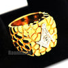 NEW MENS FREEMASON MASONIC SILVER/GOLD PLATED NUGGET RING SIZE 8 - 13 N012T - Raonhazae