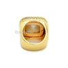 NEW MEN'S BIG CHUNKY GOLD PLATED RICH GANG JET BLACK RING R031G - Raonhazae