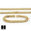 14k Gold Finish Heavy 10mm Miami Cuban Link Chain Necklace Bracelet Various Set - Raonhazae