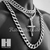 Hip Hop Cross Pendant 16" Choker 18" Tennis 30" Miami Cuban Chain 19S - Raonhazae