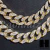 New 14k Gold PT King-tut Pendant 15mm Miami Cuban 30" Necklace SET 201G - Raonhazae