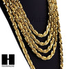 NEW 14k Gold Finish 8mm MIGOS DIGITAL ROPE Chain Necklace Bracelet Various SetA - Raonhazae