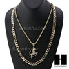 21 SAVAGE HORSE CHARM DIAMOND CUT 30" CUBAN CHAIN NECKLACE SET G20 - Raonhazae