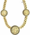 HIP HOP MEDUSA 3 MEDALLION 30" CUBAN LINK CHAIN, BRACELET, RING SET KMC002-AG - Raonhazae