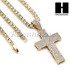 14K GOLD PT Lil JESUS CROSS MIAMI CUBAN 16"~30" CHOKER TENNIS CHAIN S19 - Raonhazae