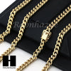 14k Gold Finish Heavy 6mm Miami Cuban Link Chain Necklace Bracelet Various Set Z - Raonhazae