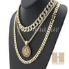 14K GOLD PT ALLAH ROUND MIAMI CUBAN 16"~30" CHOKER TENNIS CHAIN S036 - Raonhazae