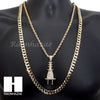 PLUG CHARM ROPE CHAIN DIAMOND CUT 30" CUBAN CHAIN NECKLACE SET G7 - Raonhazae