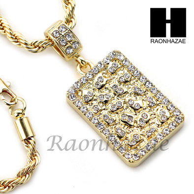 21 SAVAGE NUGGET CHARM DIAMOND CUT 30" CUBAN CHAIN NECKLACE SET G19 - Raonhazae