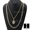 MIGOS BOXING GLOVE CHARM DIAMOND CUT 30" CUBAN CHAIN NECKLACE SET G23 - Raonhazae