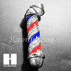 Mens 316L Stainless steel Silver Barber Shop Pole Pendant SS014 - Raonhazae