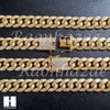 18K Gold Lab Diamond Cuban Link Chain 15mm Bling 24" 30" Necklace L01 - Raonhazae