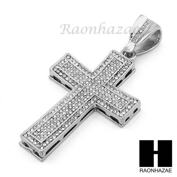 Hip Hop Cross Pendant 16" Choker 18" Tennis 30" Miami Cuban Chain 15S - Raonhazae