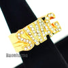 HIP HOP FASHION SOLID CHUNKY SWAG SWAGGER GOLD PLATED RING N001G - Raonhazae