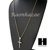 Sterling Silver .925 AAA Lab Diamond Cross 2.5mm Moon Cut Chain SS06 - Raonhazae