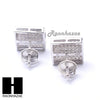 Sterling Silver .925 Lab Diamond 10mm Square Screw Back Earring SE032S - Raonhazae