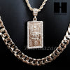 $100 HUNDRED DOLLAR BILL MONEY 30" CUBAN LINK CHAIN NECKLACE SET S89G - Raonhazae