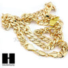 L ANGEL ROUND PENDANT & DIAMOND CUT CUBAN LINK CHAIN NECKLACE NN54 - Raonhazae