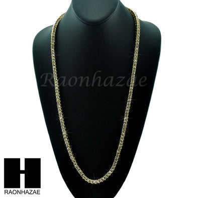 HIP HOP MIGOS RICK ROSS SIMULATED CLEAR DIAMOND TENNIS CHAIN NECKLACE - Raonhazae