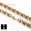 New Run Dmc 14k Yellow Gold Plated 12 to 20mm wide 30" Hollow Dookie Rope Chain - Raonhazae