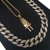 New 14k Gold PT Electric Power Plug 15mm Miami Cuban 30" Necklace S190 - Raonhazae