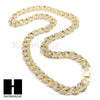 LAB DIAMOND SHAPE 30" CUBAN LINK CHAIN RED RUBY COMBO NECKLACE SET05 - Raonhazae