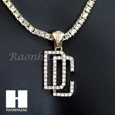 BLING DC MMG CHARM 16"-30" TENNIS CHAIN 30" CUBAN CHAIN NECKLACE G30 - Raonhazae