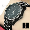 Men Techno Pave Lil Wayne Hip Hop Lab Diamond Jet Black Watch 194BK - Raonhazae