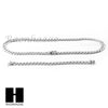 14k White Gold Finish Heavy 12mm Miami Cuban Link Chain Necklace Bracelet Set E - Raonhazae