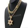 Hip Hop Quavo Star of David Miami Cuban Choker Tennis Chain Necklace L31 - Raonhazae