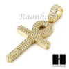 Sterling Silver .925 AAA Lab Diamond ANKH Cross 2.5mm Moon Chain SS011 - Raonhazae