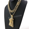 Hip Hop Quavo Jesus Face Miami Cuban Choker Tennis Chain Necklace L29 - Raonhazae