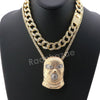 Hip Hop Quavo Goon Mask Miami Cuban Choker Chain Tennis Necklace L56 - Raonhazae