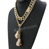 Hip Hop Quavo Ali Boxing Glove Miami Cuban Choker Chain Tennis Necklace L45 - Raonhazae