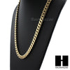 Hip Hop Men 14k Gold Finish Heavy Cuban Link Chain / Bracelet 9" 24" 30" 36" Set - Raonhazae