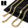 14k Gold Finish Heavy 6mm Miami Cuban Link Chain Necklace Bracelet Various Set Z - Raonhazae