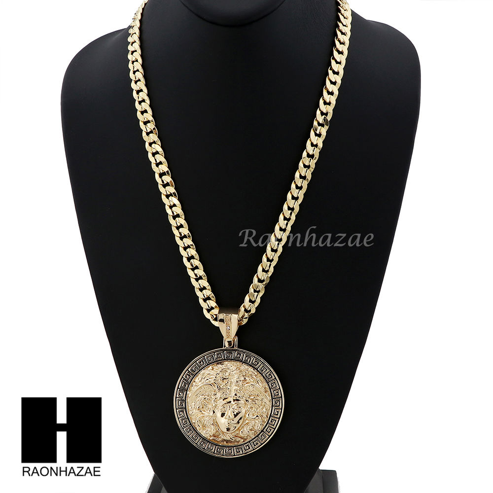 HIP HOP MEDUSA ROUND PENDANT 24 30 36