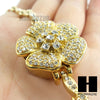 NEW Women Luxury Golden Flower Lab Simulated Diamond Bracelet Wrist Watch WW002 - Raonhazae