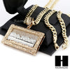 MENS L LAST SUPPER PENDANT & DIAMOND CUT CUBAN LINK CHAIN NECKLACE NN55 - Raonhazae