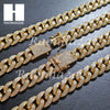 18K Gold Lab Diamond Cuban Link Chain 16mm Bling 24" 30" Necklace L01 - Raonhazae