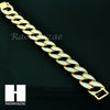 Hip Hop Iced Sand Blast Cuban Chain Gold 18mm Bling 30" Necklace 8.5" Bracelet - Raonhazae