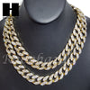 14k Gold PT 15mm 8.5" - 36" Miami Cuban Choker Chain Necklace Bracelet - Raonhazae