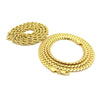 Men 14K Gold Plated 6mm 30" Rope & 6mm 30" Miami Cuban Link Chain Necklace SN09 - Raonhazae