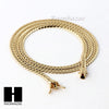 14k Gold Finish Heavy 5mm Miami Cuban Link Chain Necklace Bracelet Various Set D - Raonhazae